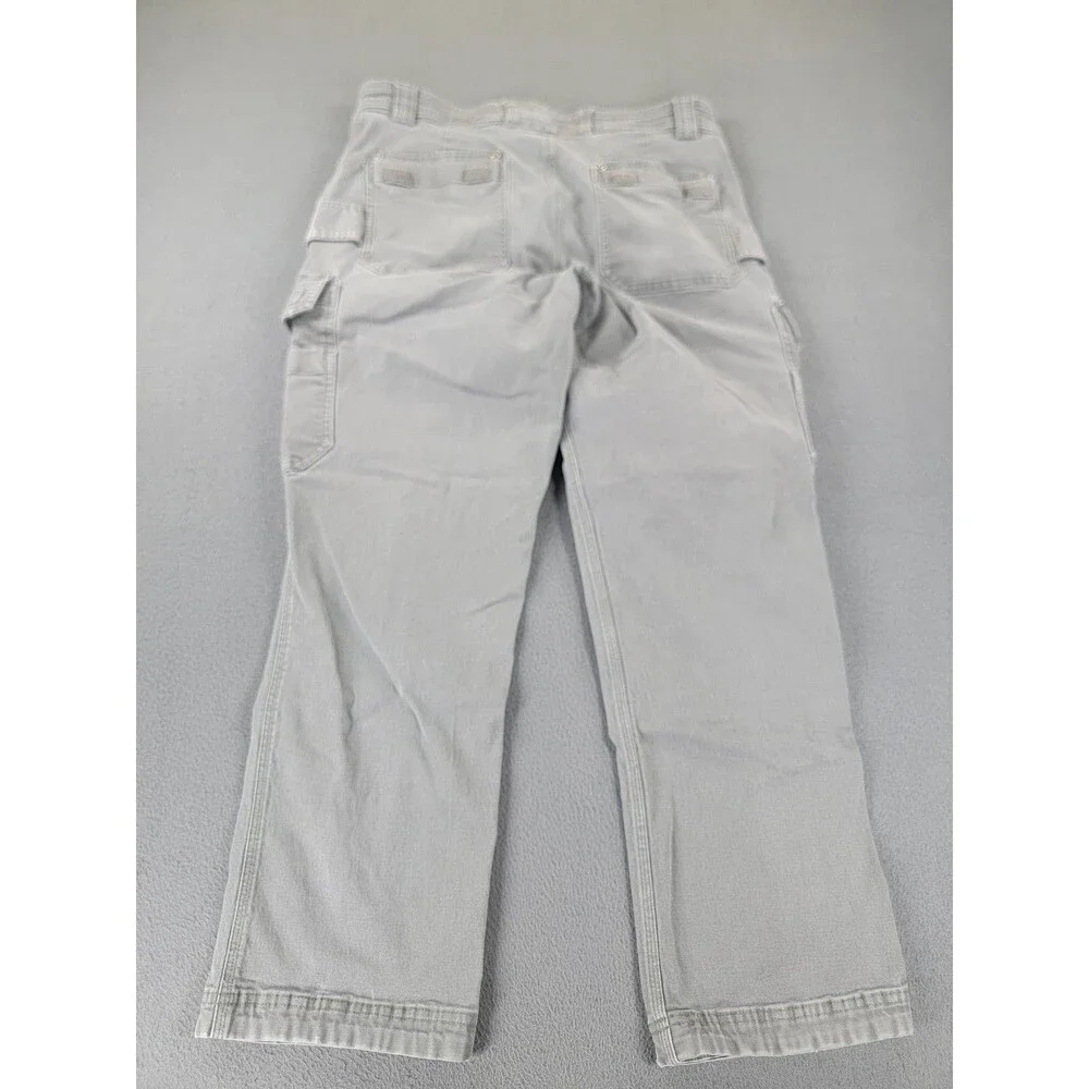 Duluth Flex Fire Hose Pants Mens‎ 36x30 Gray Workwear Cargo Standard Fit Durable